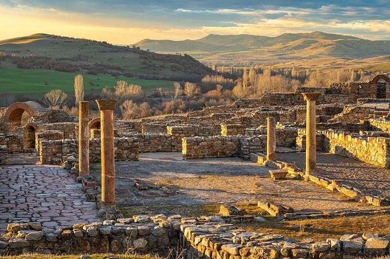 The ancient ruins of Bargala at golden hour