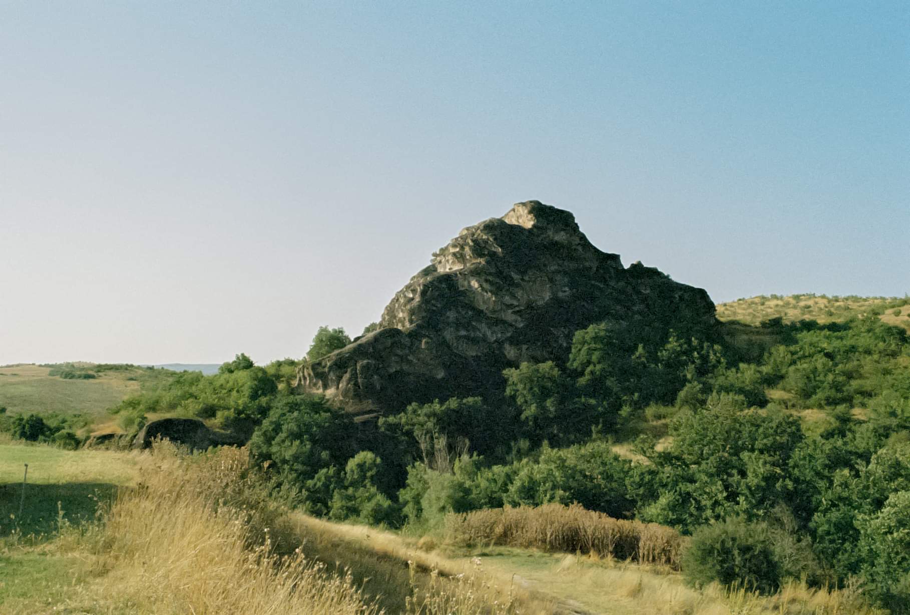 The Cocev Kamen rock formation among greenery